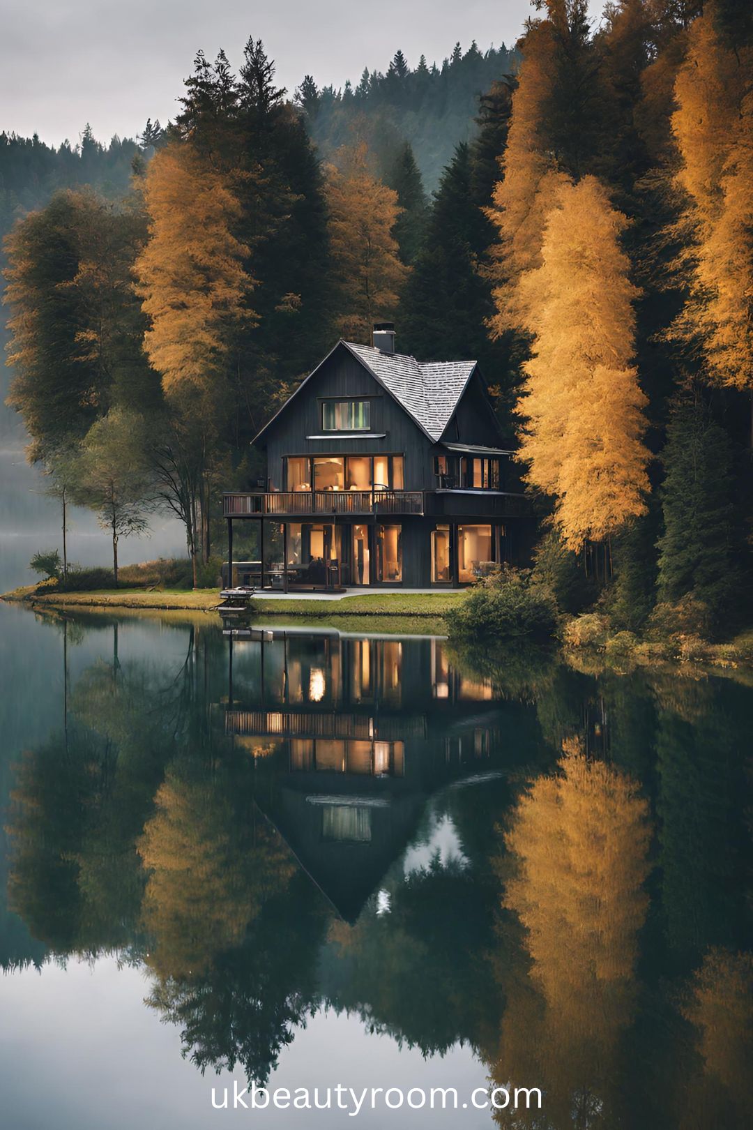 House on a Serene Lake