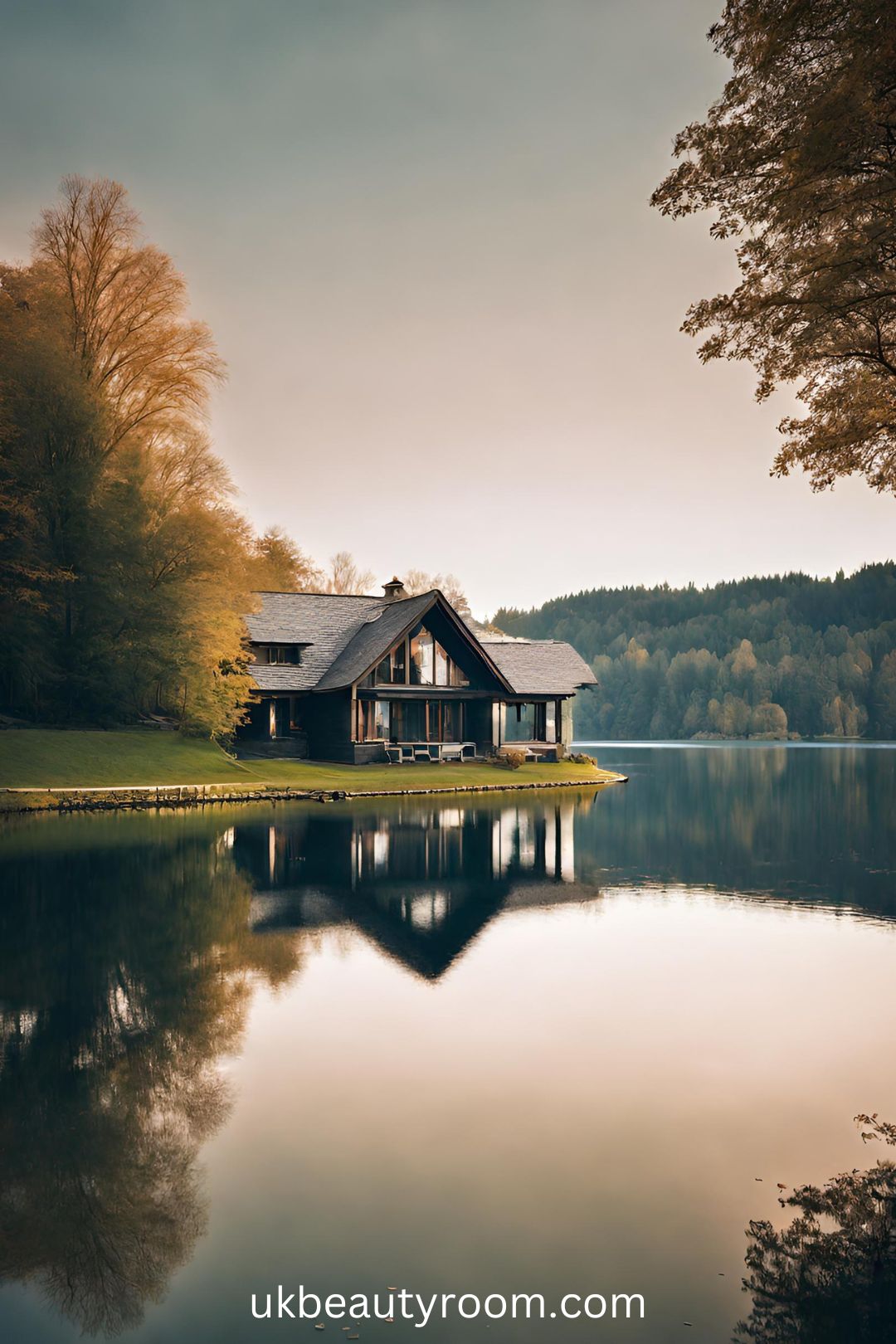 House on a Serene Lake