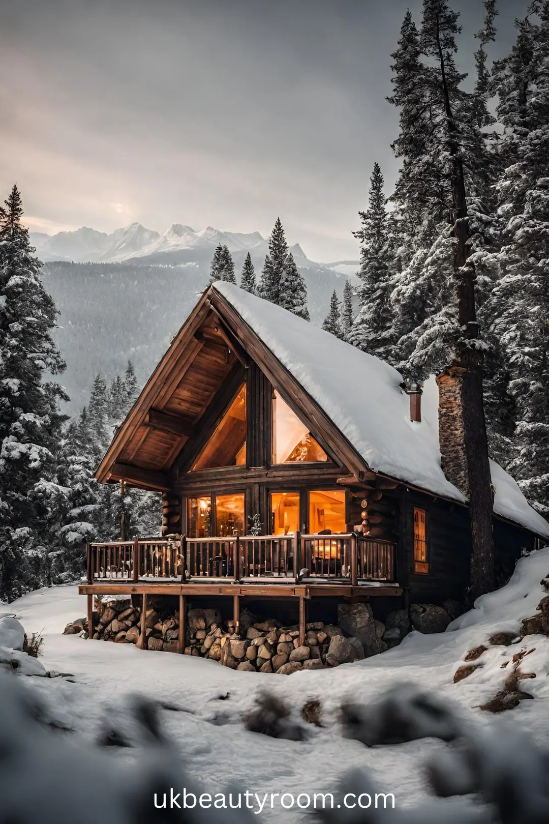 Cozy Cabin in the Mountains with a Fireplace