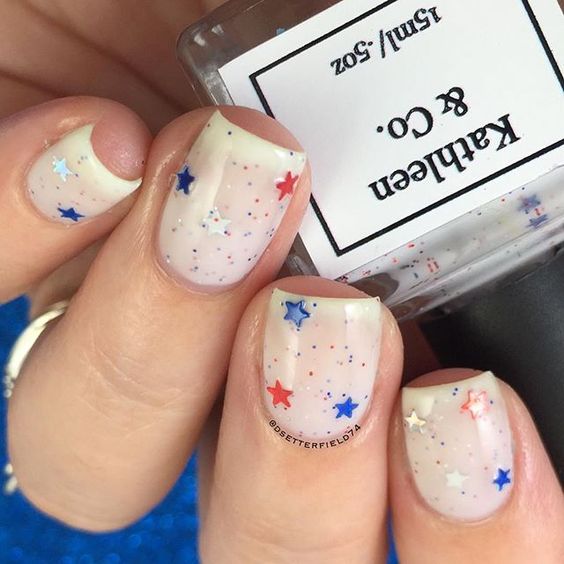 4th of July nails | red, white, and blue nails