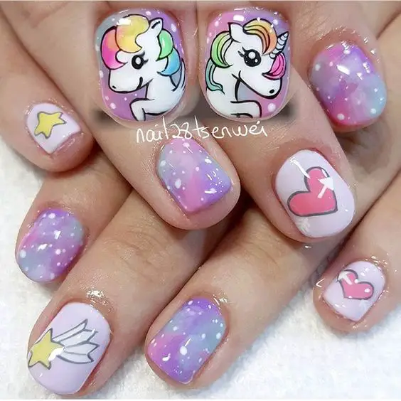 Unicorn nails and unicorn nail designs to try