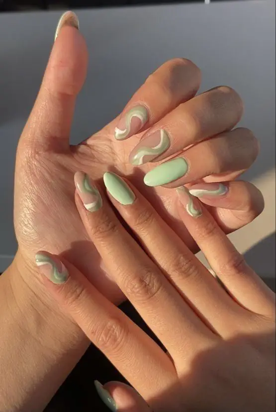 The top sage green nails and sage green nail designs to check out