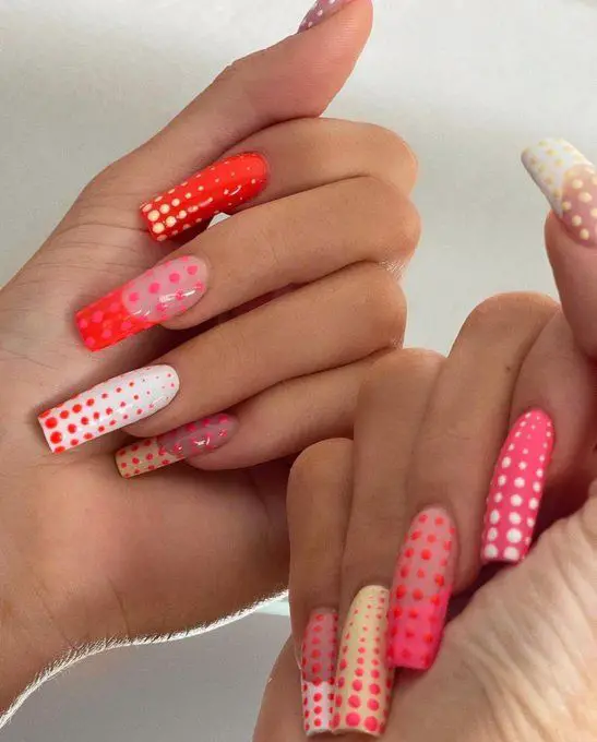 polka dot nails