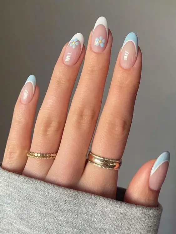 Baby blue nails and baby blue nail designs