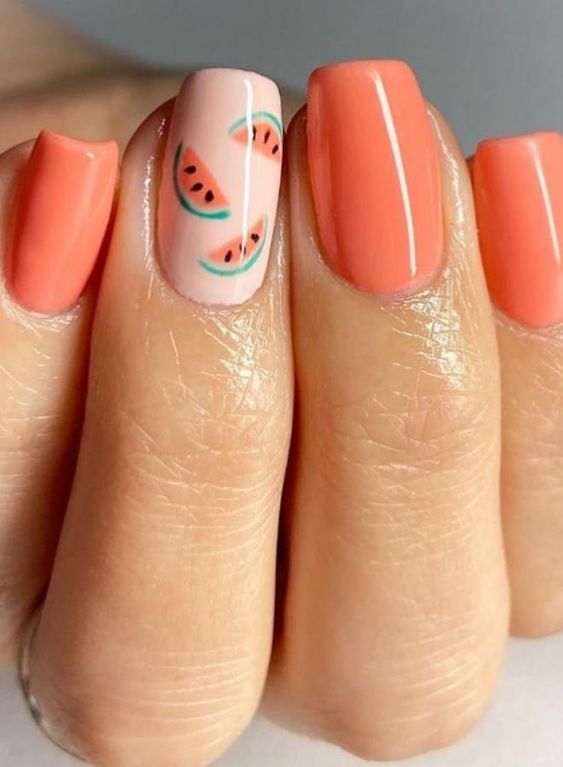 See these watermelon nails, watermelon nail art, and fruit nails 