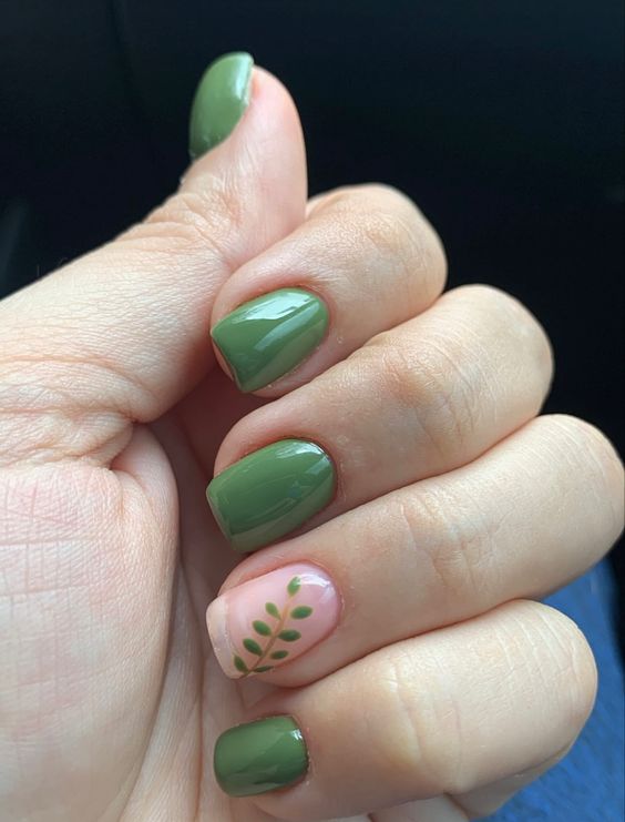 The best olive green nails