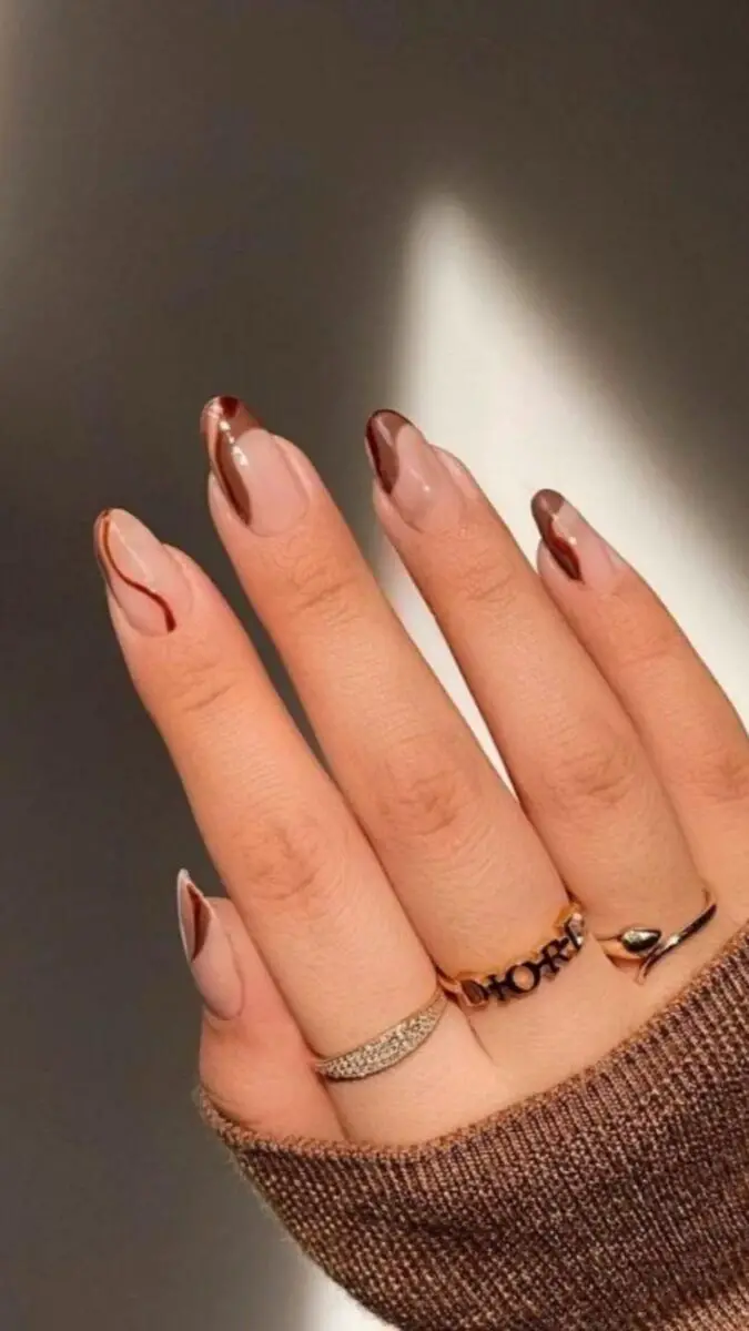 brown nails