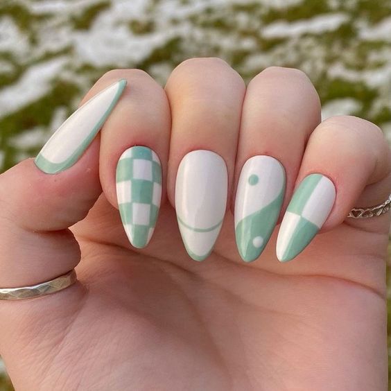 The top sage green nails and sage green nail designs to check out