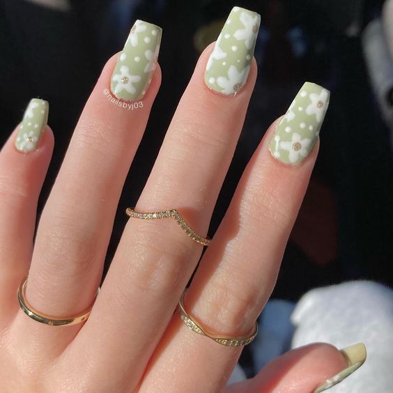 The top sage green nails and sage green nail designs to check out