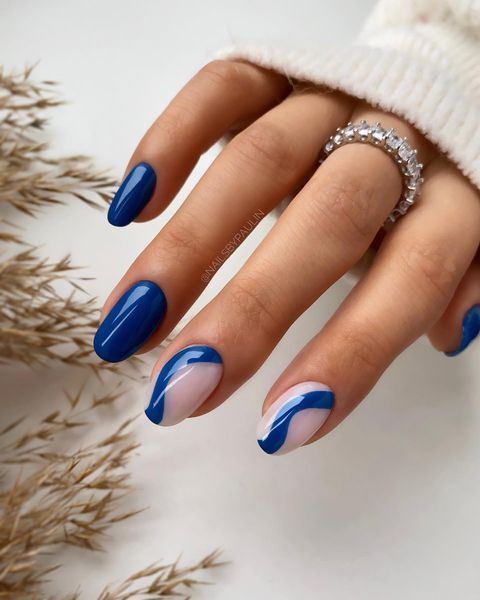 The top blue nails and blue nail ideas including light blue nails, blue acrylic nails, blue nail designs, blue nail art, trendy blue nails, royal blue nails, and short blue nails