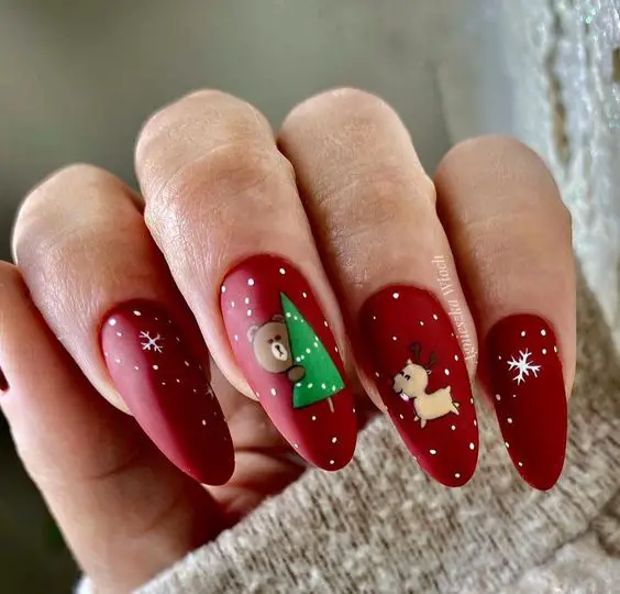 christmas acrylic nails