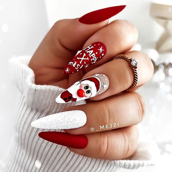 christmas acrylic nails