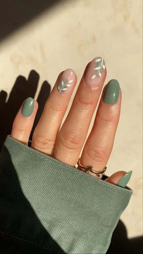 The top sage green nails and sage green nail designs to check out