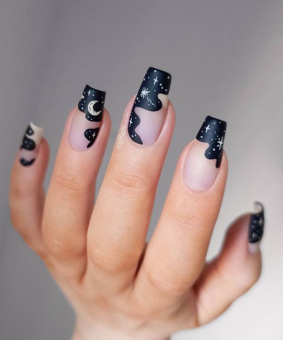 Galaxy nails, galaxy nail designs, and galaxy nail art for a gorgeous manicure