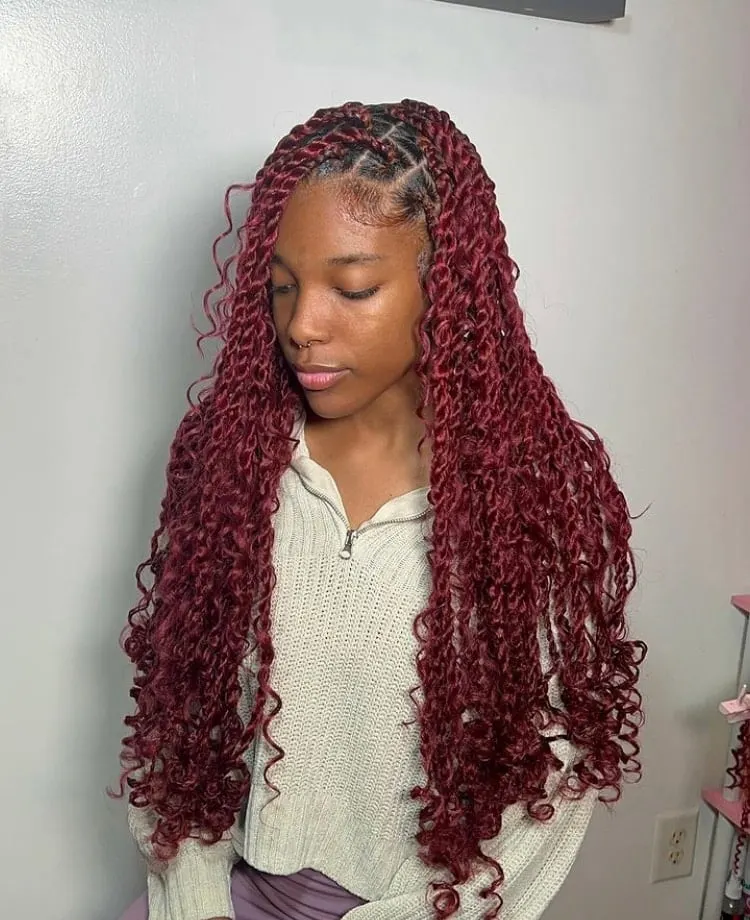 Burgundy island twists 