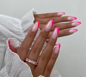 The top hot pink nails, neon pink nails, hot pink nail designs, and neon pink nail designs