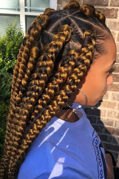 Triangle parts jumbo box braids