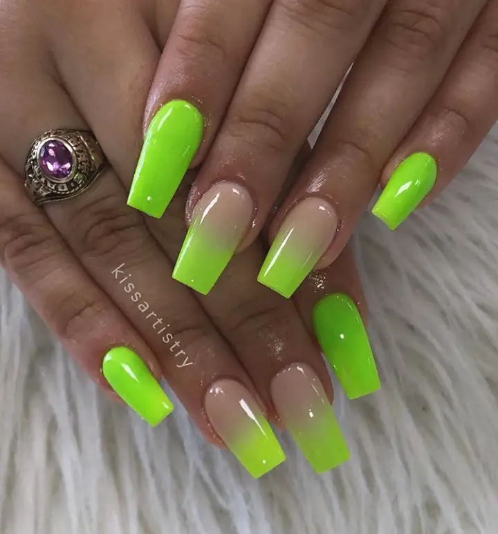 The top lime green nails and lime green nail ideas | lime green nails design