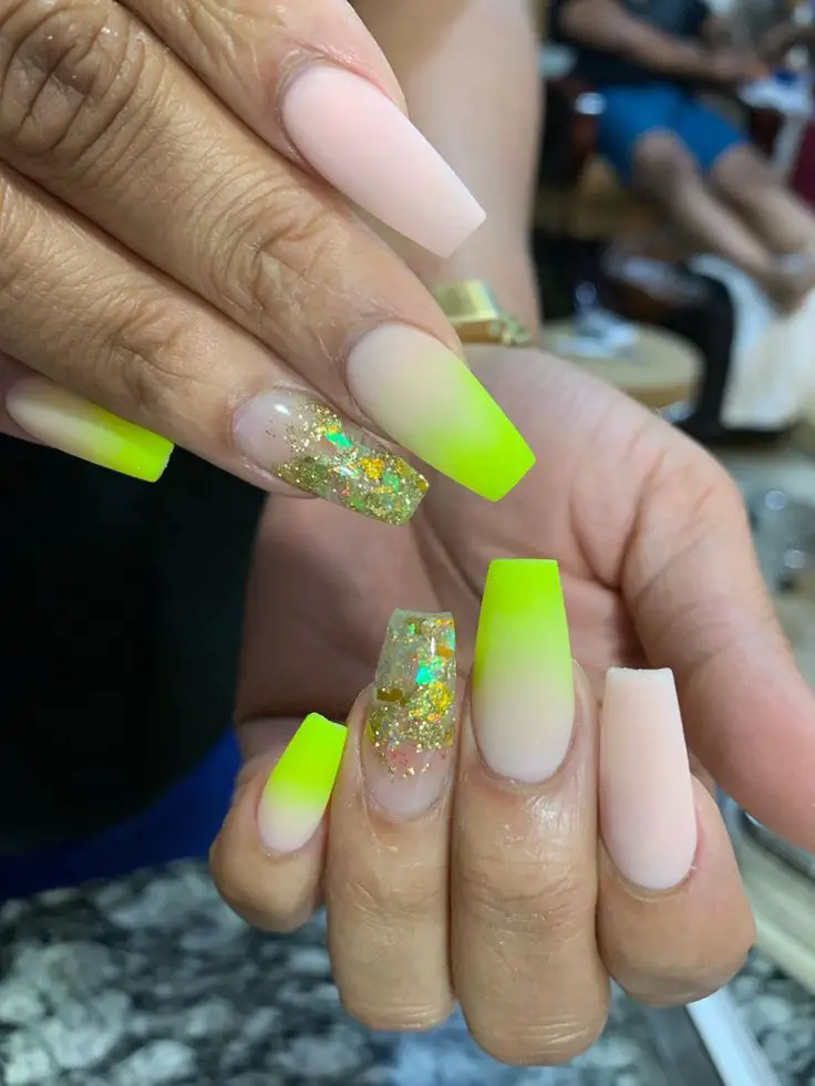 The top lime green nails and lime green nail ideas | lime green nails design