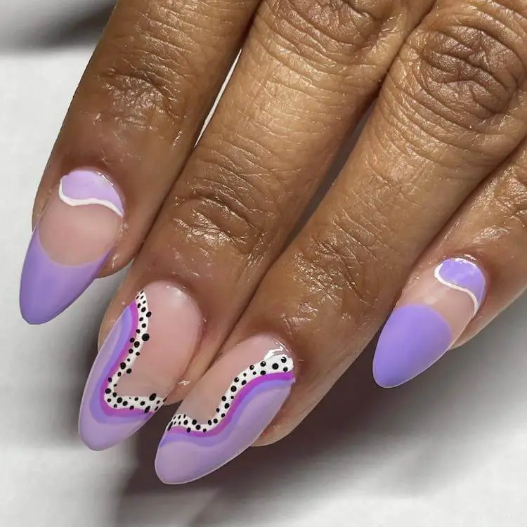 lavender nails, lavender nail designs, and lavender nail ideas to copy | lilac nails and lilac nail designs