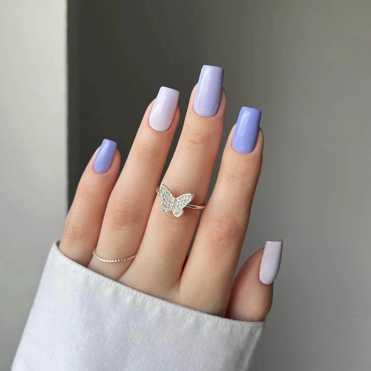 lavender nails, lavender nail designs, and lavender nail ideas to copy | lilac nails and lilac nail designs