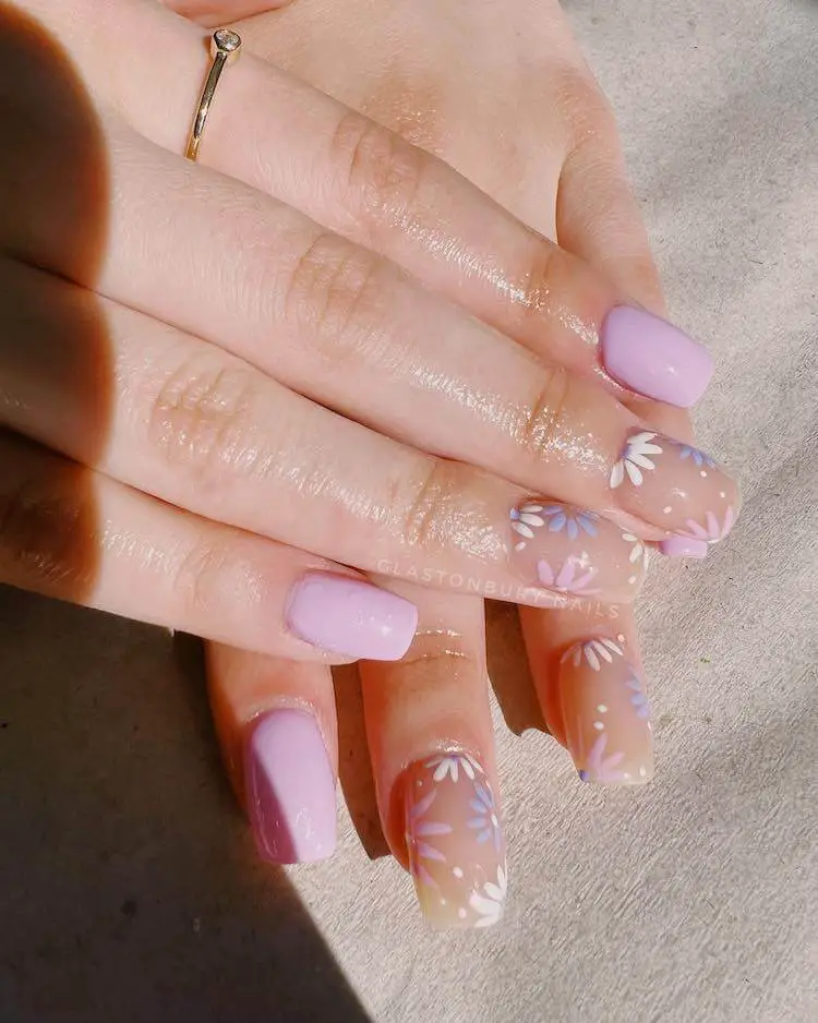 lavender nails, lavender nail designs, and lavender nail ideas to copy | lilac nails and lilac nail designs