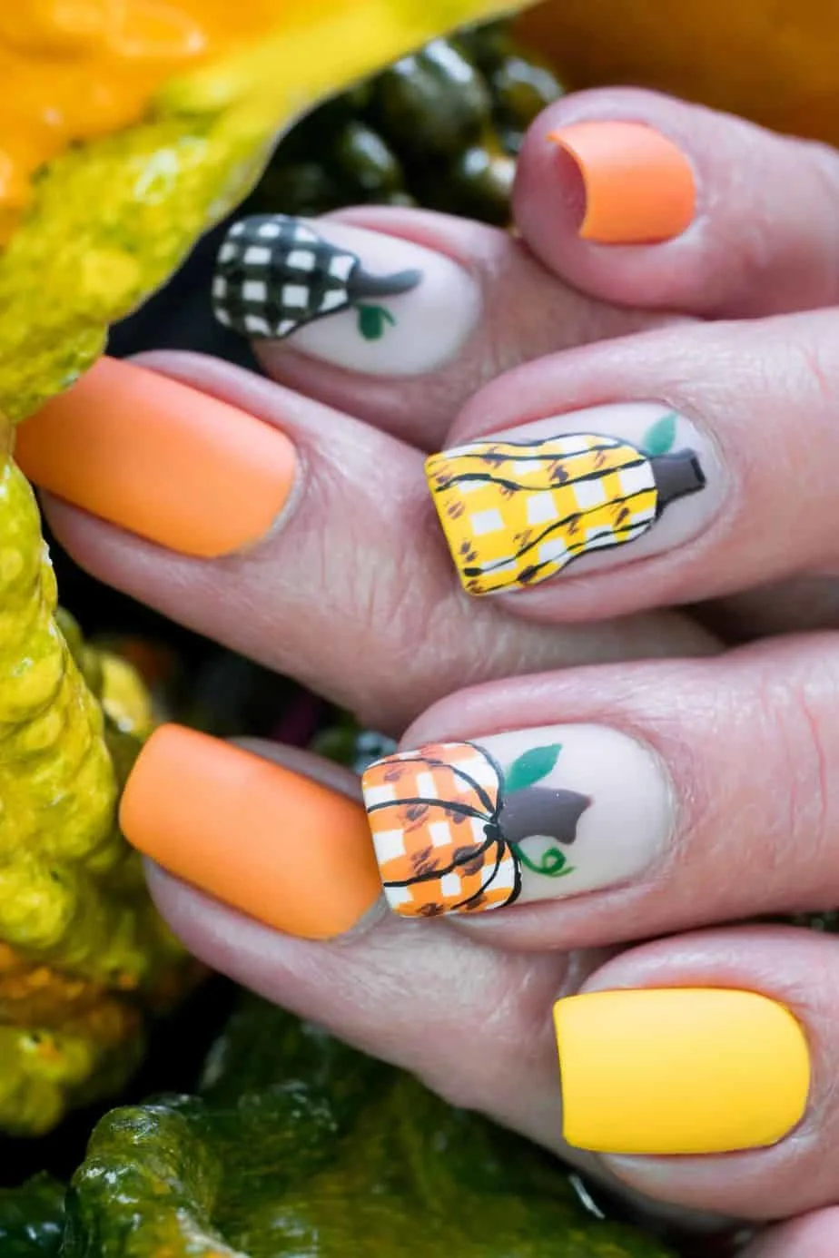Pumpkin Nails with Orange