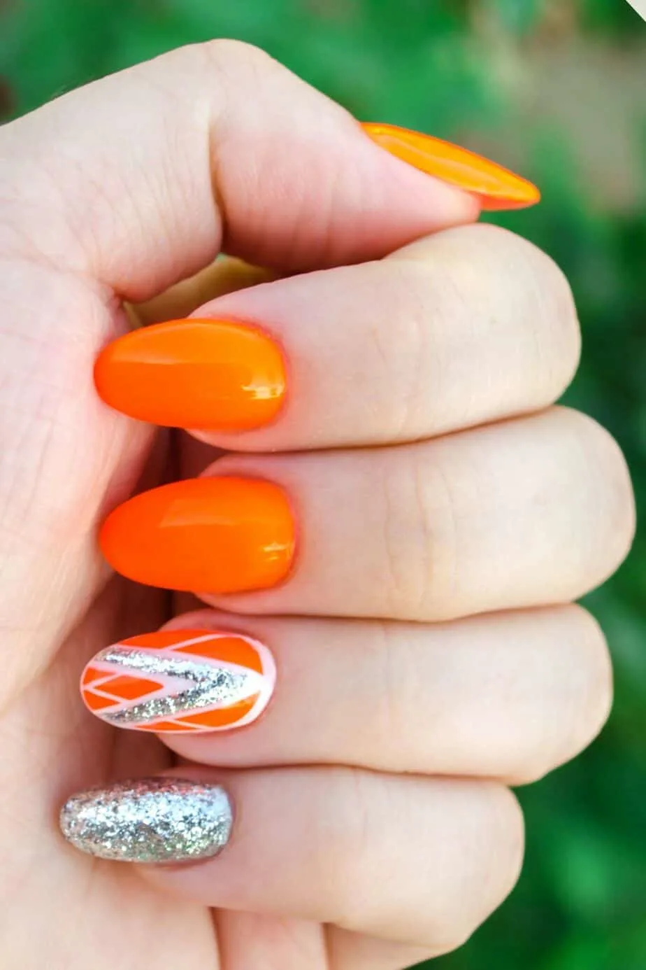 Bright Orange Nails