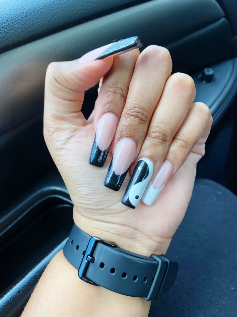 The top black and white nails, black and white nail designs, black and white nails acrylic, black and white nail art, and more black and white nail ideas