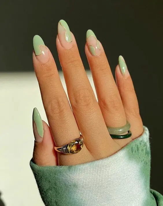 The top sage green nails and sage green nail designs to check out