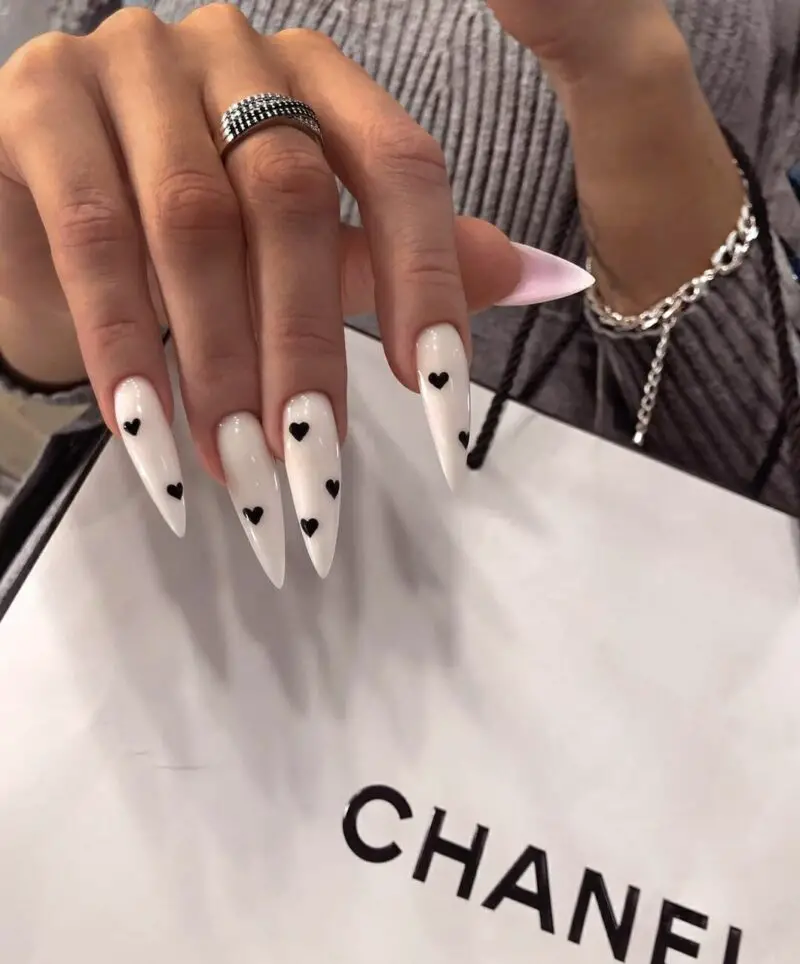 The top black and white nails, black and white nail designs, black and white nails acrylic, black and white nail art, and more black and white nail ideas