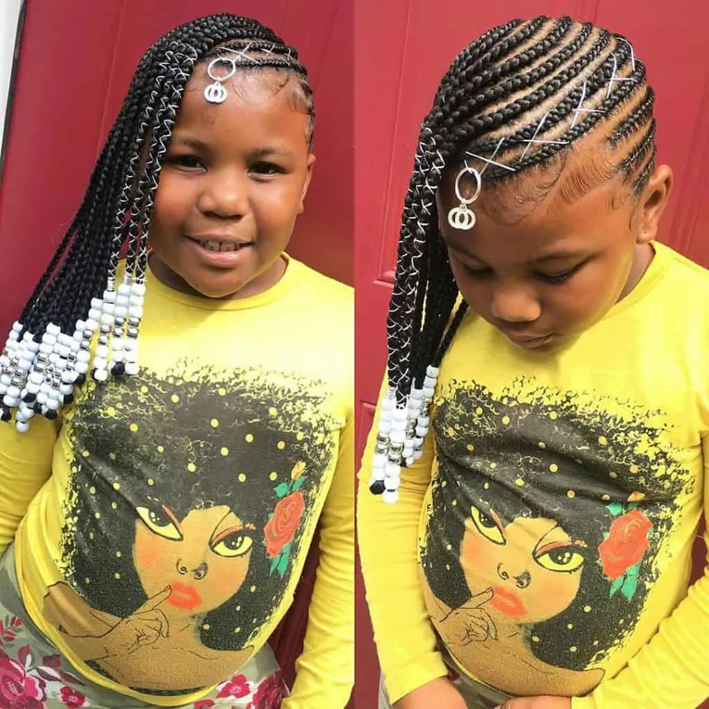 "kids braids with beads hairstyle