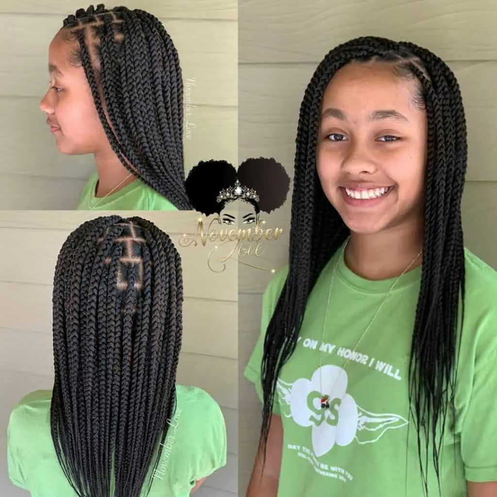 kids knotless box braids