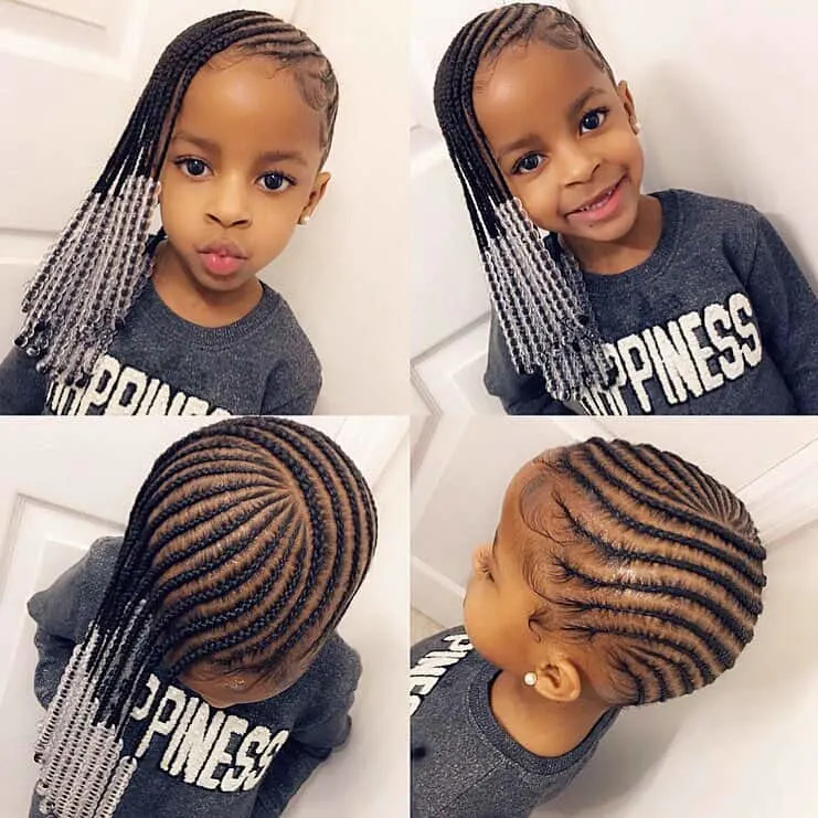  kids braids with beads