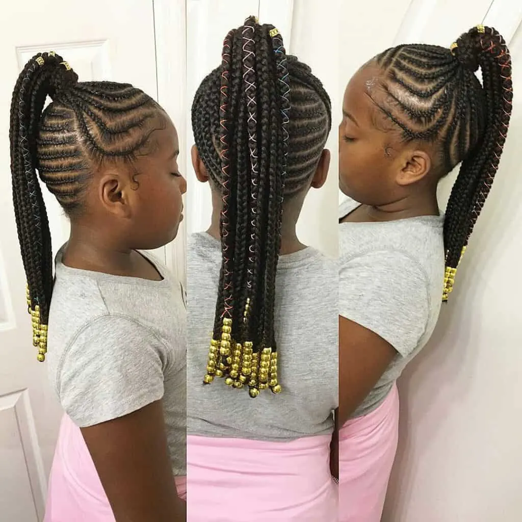 braided hairstyles for kids ponytails