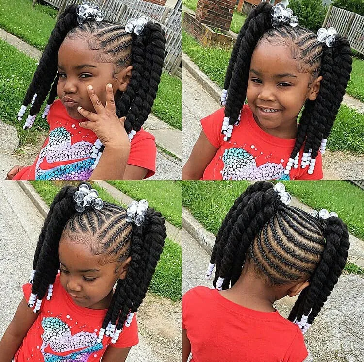 kids braided hairstyles with beads