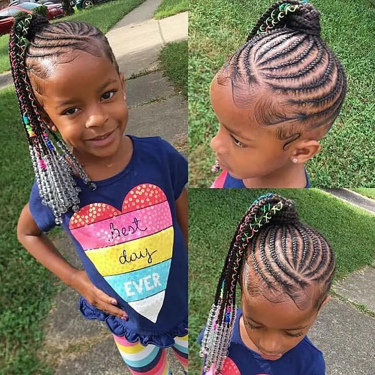 braided hairstyles for kids ponytails