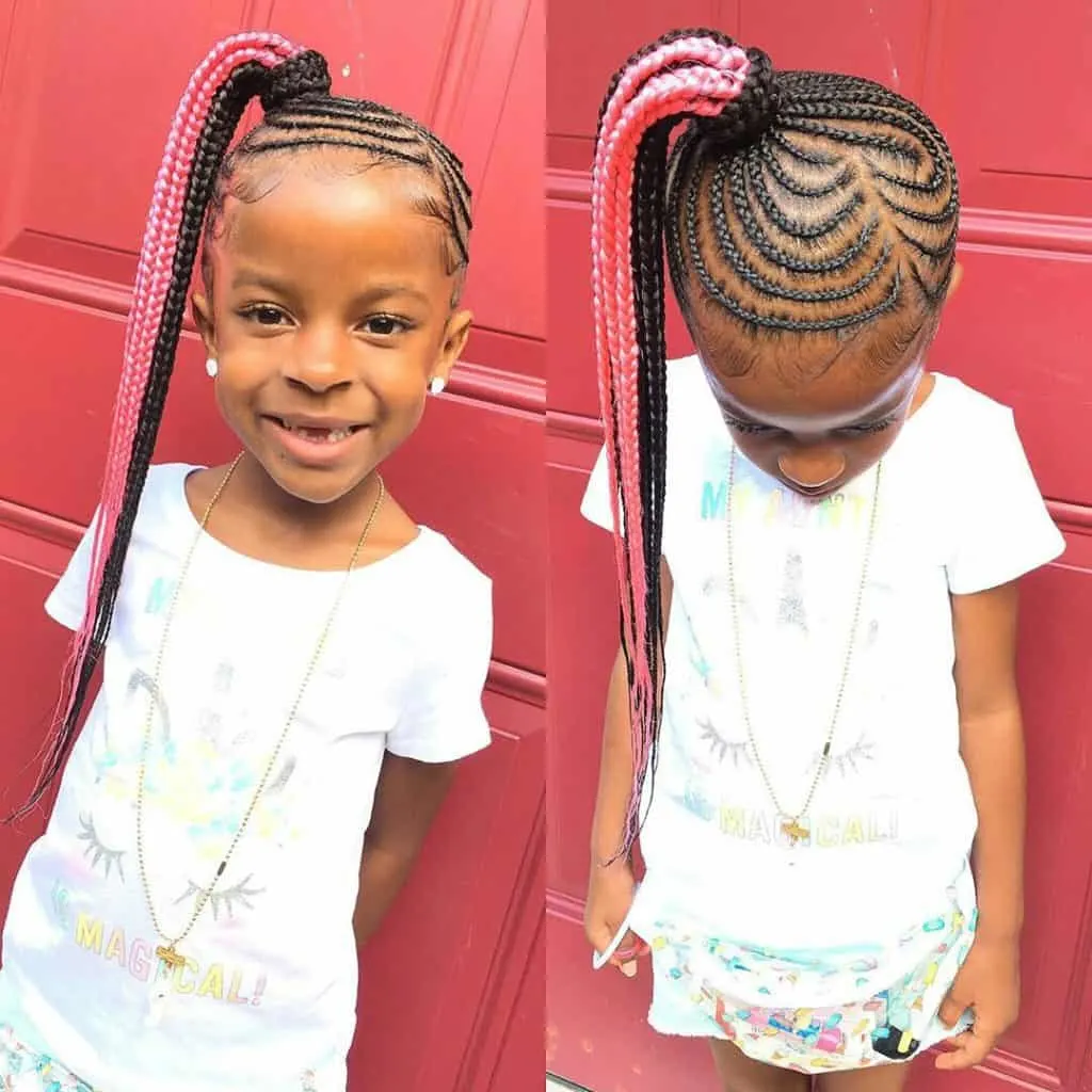 braided hairstyles for kids ponytails