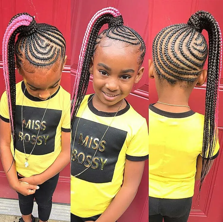 braided hairstyles for kids ponytails