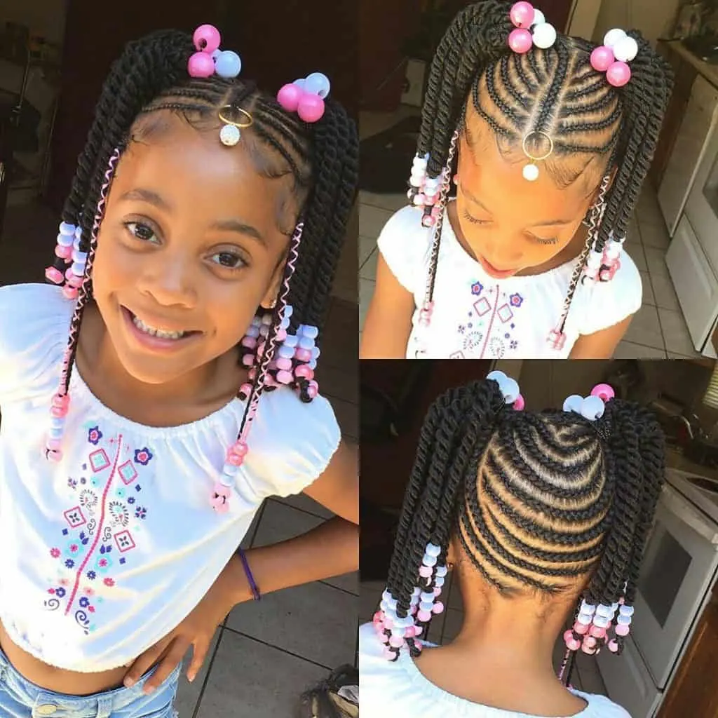 kids braided hairstyles with beads