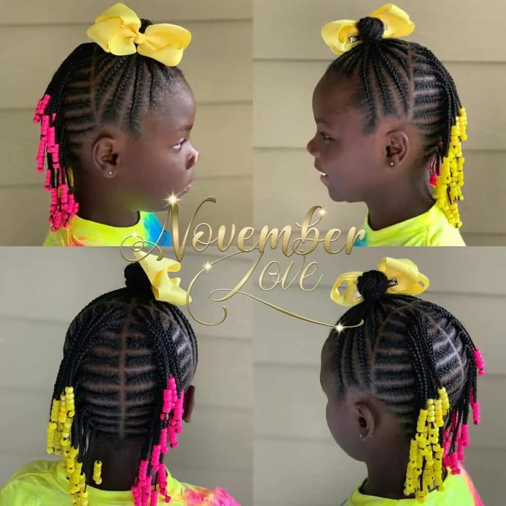 kids braided hairstyles with beads