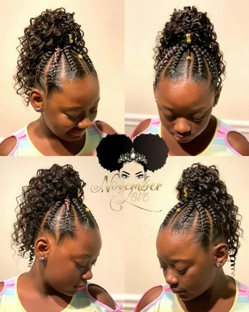 braided hairstyles for kids ponytails