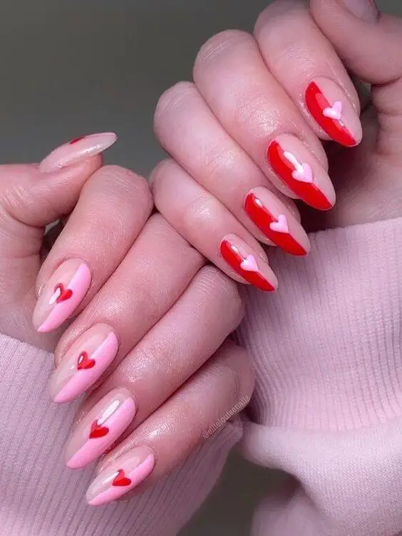 Super easy valentine's nails to DIY at home