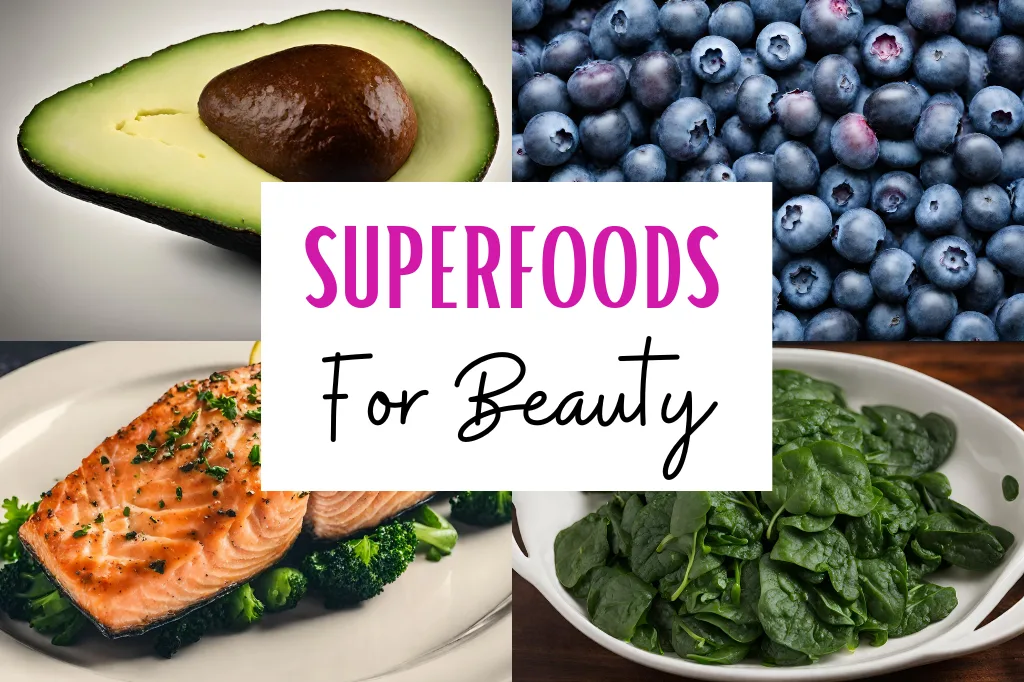 Achieving radiant skin and luscious hair isn't just about what you put on the outside—it's also about what you put inside your body.  Incorporating nutrient-rich superfoods into your diet can work wonders for your skin and hair, giving you that natural glow from within.  Superfoods, recipes, list, salad, bowl, smoothie, best, aesthetic, for skin, for hair growth, for women.