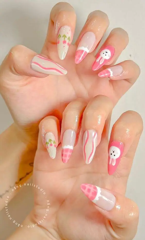 The top spring nails, spring nail art, and spring nail designs to copy