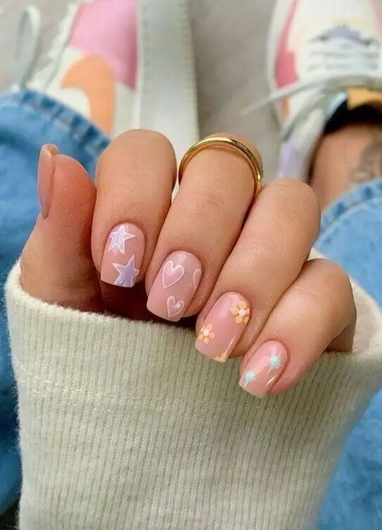 The top spring nails, spring nail art, and spring nail designs to copy