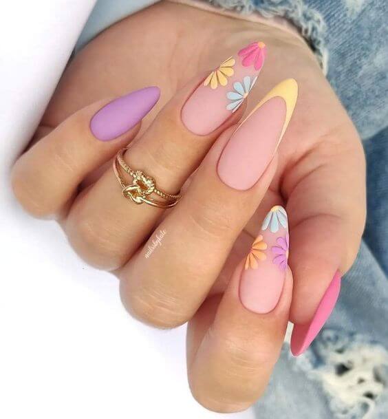 The top spring nails, spring nail art, and spring nail designs to copy