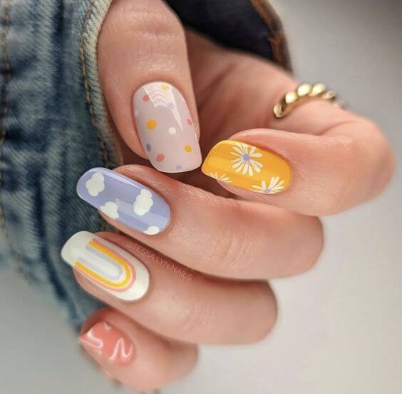 The top spring nails, spring nail art, and spring nail designs to copy