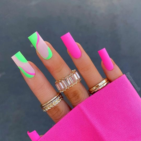 The best bright nails, bright nail ideas, bright nail colors, and bright nail designs for neon nails