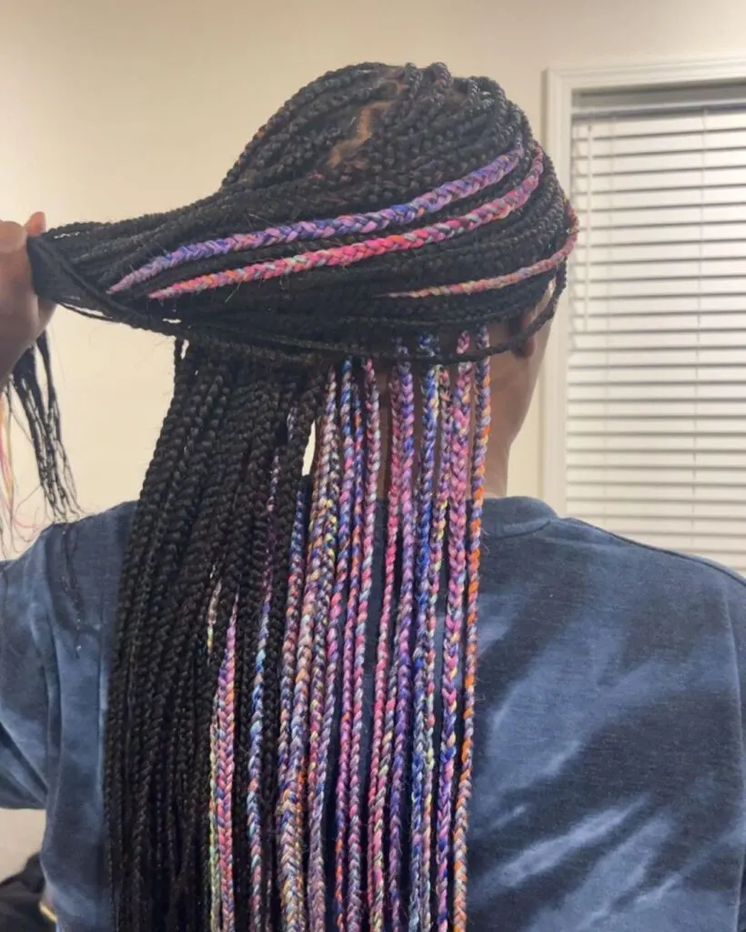 unicorn peekaboo braids